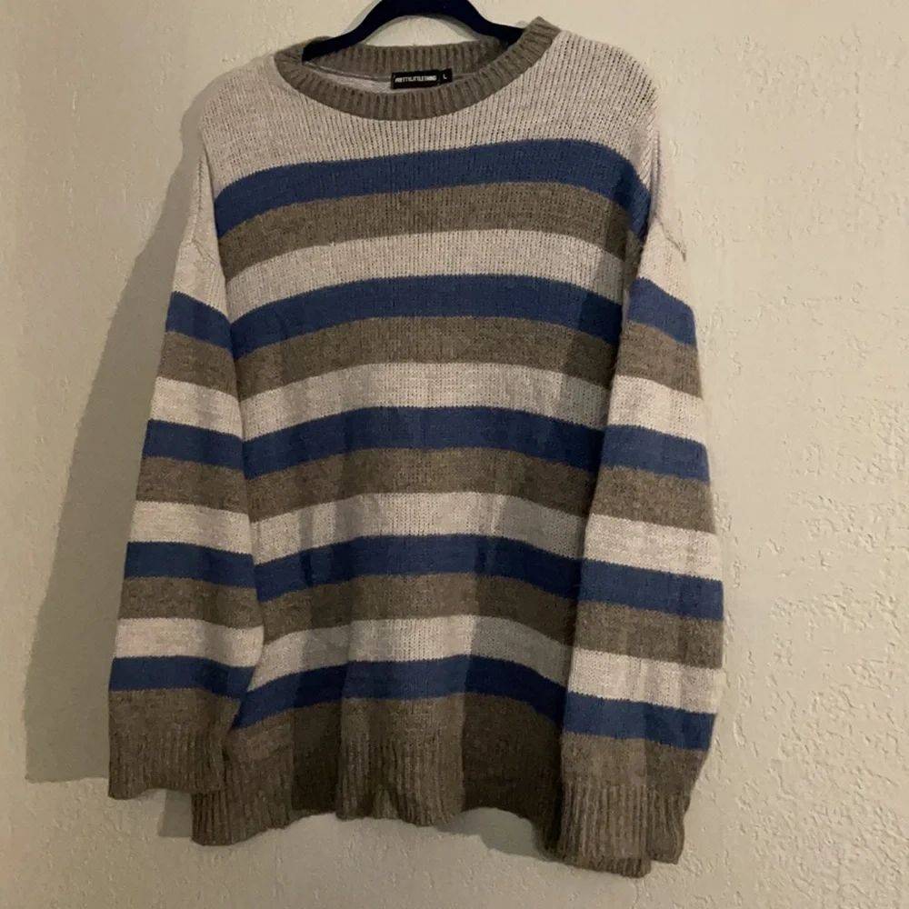 PrettyLittleThing Oversized Striped Sweater - Picture 3 of 10